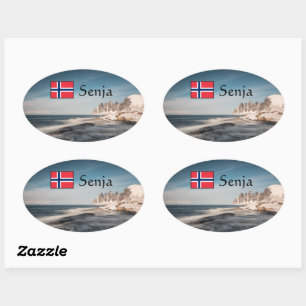 Sticker Ovale Senja Norvège