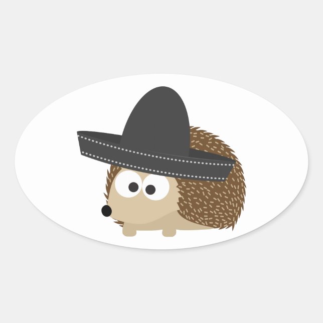 Sticker Ovale Señor Hedgehog (Devant)