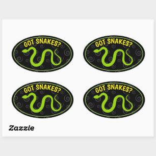 Sticker Ovale Serpent
