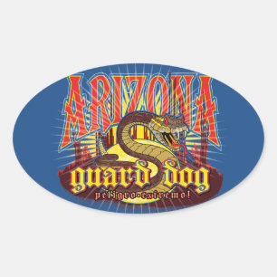 Sticker Ovale Serpent de l'Arizona sur Guard