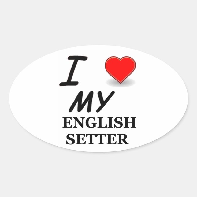 Sticker Ovale Setter anglais (Devant)