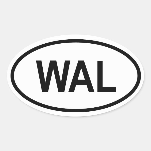 Sticker Ovale Sierra Leone "WAL" (Devant)