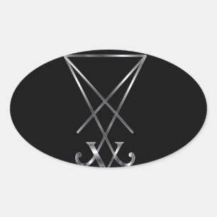 Sticker Ovale Sigil de Lucifer - Un symbole du satanisme
