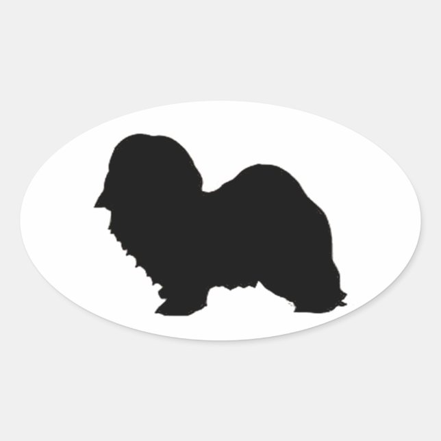 Sticker Ovale silhouette havanaise (Devant)