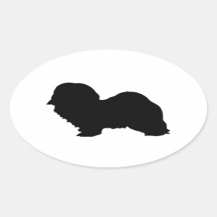 Sticker Ovale silhouette havanese