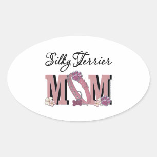 Sticker Ovale Silky Terrier MOM