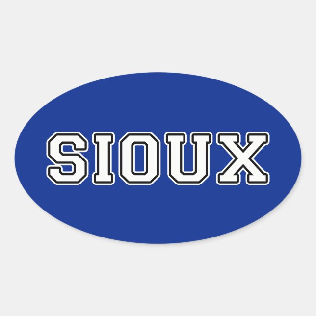 Sticker Ovale Sioux (Devant)