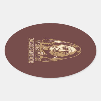 Sticker Ovale Sitting Bull Trust Jeu d'autocollants du gouvernem