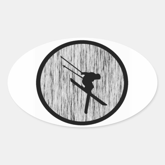 STICKER OVALE SKI NOUS VOUS PLAÎT (Devant)