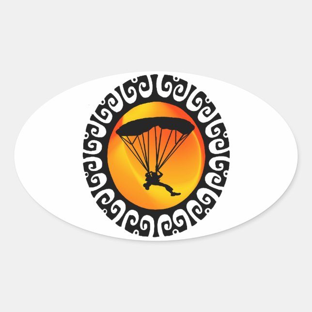 STICKER OVALE SKYDIVING CETTE FOIS (Devant)