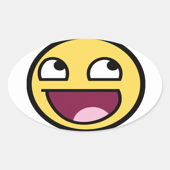 STICKER OVALE SMILE JÉSUS VOUS AIME (Devant)