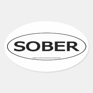 Sticker ovale Sober