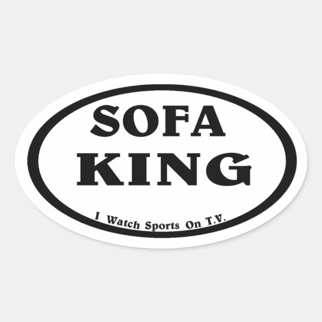 Sticker Ovale Sofa King, Non-coureur. (Devant)
