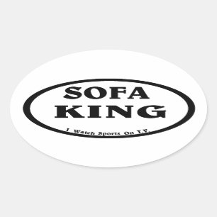 Sticker Ovale Sofa King, Non-coureur.