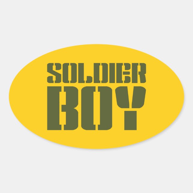 STICKER OVALE SOLDIER GARY (Devant)