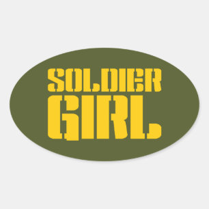 STICKER OVALE SOLDIER GIRL