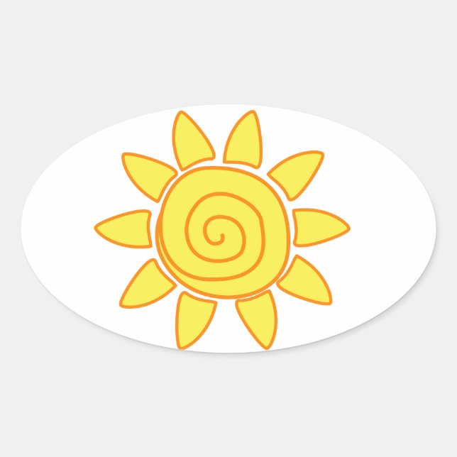 Sticker Ovale soleil (Devant)