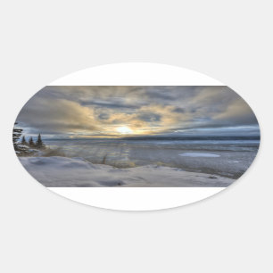 Sticker Ovale Solstice d'hiver Turnagain Arme