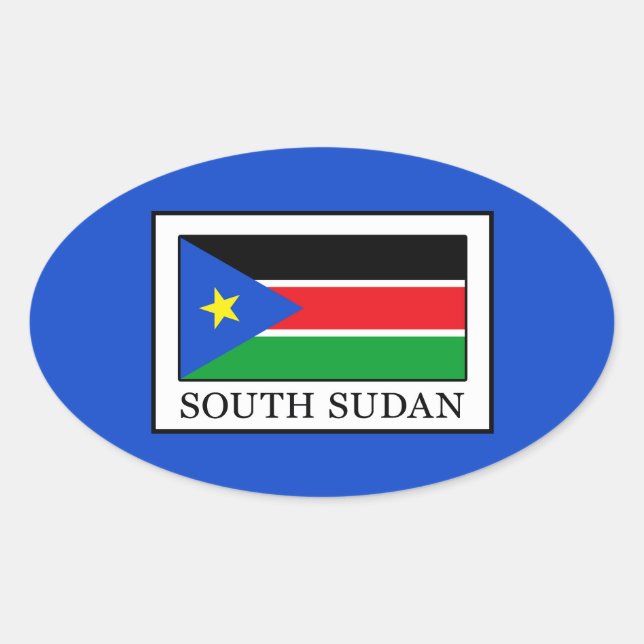 Sticker Ovale Soudan du Sud (Devant)