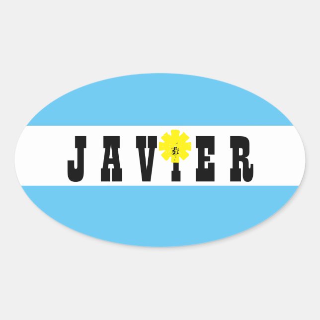 Sticker Ovale Soutenez Javier Milei Président de l'Argentine Oui (Devant)