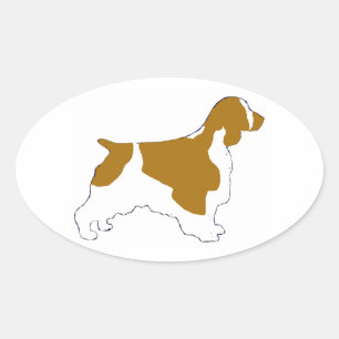 Sticker Ovale spaniel à springer