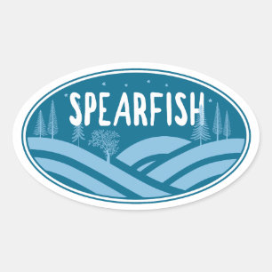 Sticker Ovale Spearfish Dakota du Sud Plein air