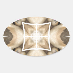 Sticker Ovale Splendor du Serengeti : Artistère de masquage anim