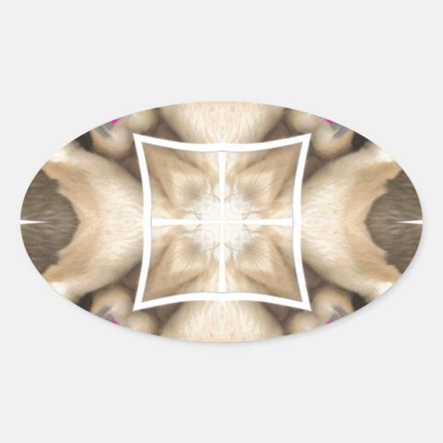 Sticker Ovale Splendor du Serengeti : Artistère de masquage anim (Devant)