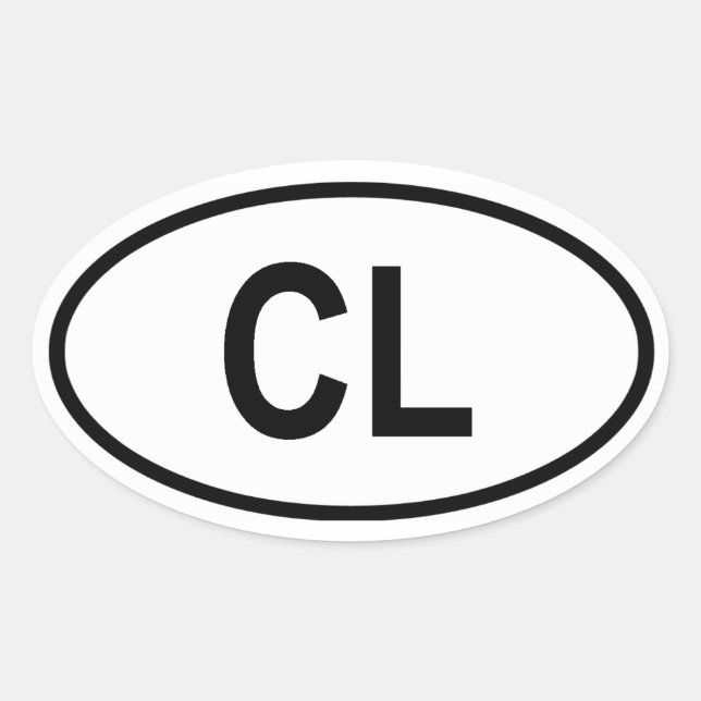 Sticker Ovale Sri Lanka "CL" (Devant)