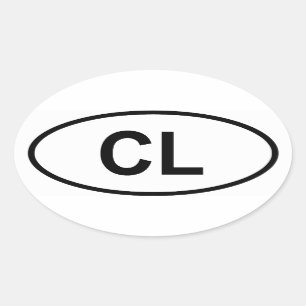 Sticker Ovale Sri Lanka "CL"