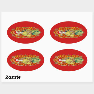 Sticker Ovale St. Joseph d'une carte de commerce (TC 01)