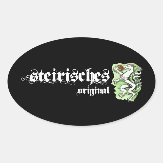 Sticker Ovale Steirisches Original Aquarell Steiermark Wappen (Devant)
