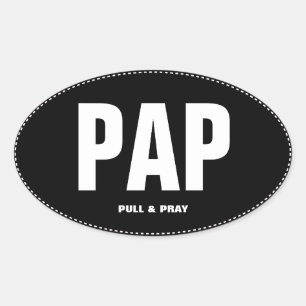 Sticker Ovale Stick À Bouton Ovale Pull Et Pray