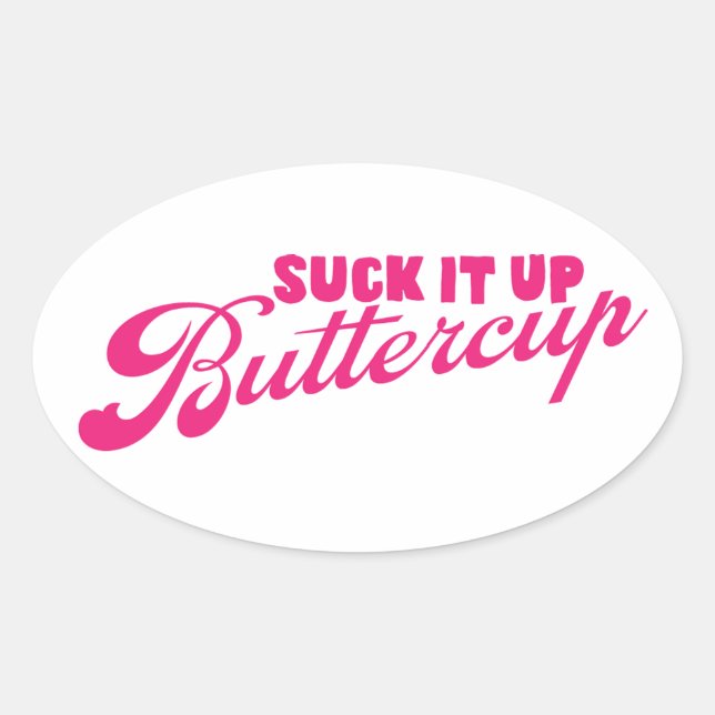 Sticker Ovale Stick It Up Buttcup rose (Devant)