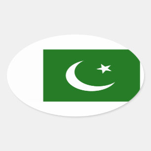 Sticker Ovale Stick ovale du drapeau pakistanais