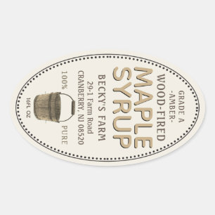 Sticker Ovale Stick ovale frontière du sabot de sirop d'érable