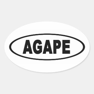 Sticker Ovale Style Agape Euro