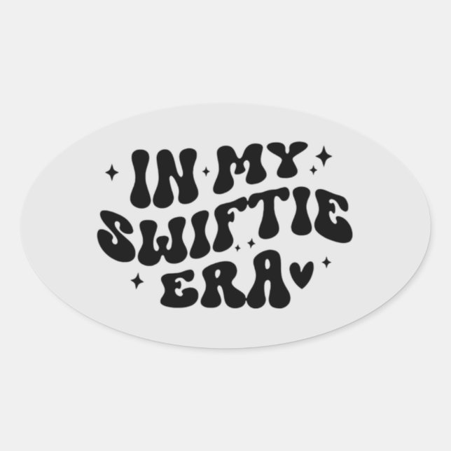 Sticker Ovale style de police (Devant)