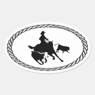 Sticker Ovale Style Euro Cheval Coupe