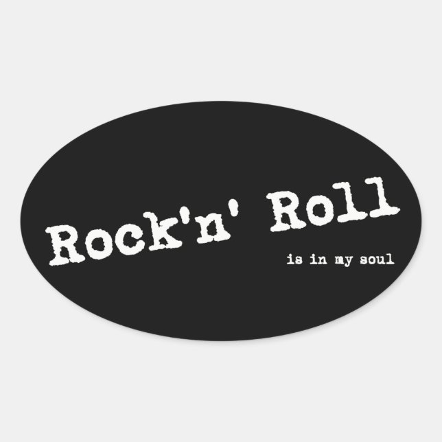 Sticker Ovale Style rock (Devant)