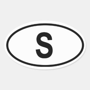 Sticker Ovale Suède "S"