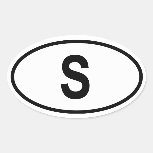 Sticker Ovale Suède "S" (Devant)
