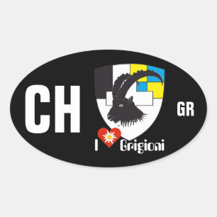 Sticker Ovale Suisse Svizzera Svizra Switzerland Kleber