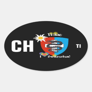 Sticker Ovale Suisse Svizzera Svizra Switzerland Kleber