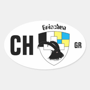 Sticker Ovale Suisse Svizzera Svizra Switzerland Kleber