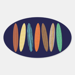 Sticker Ovale Surf