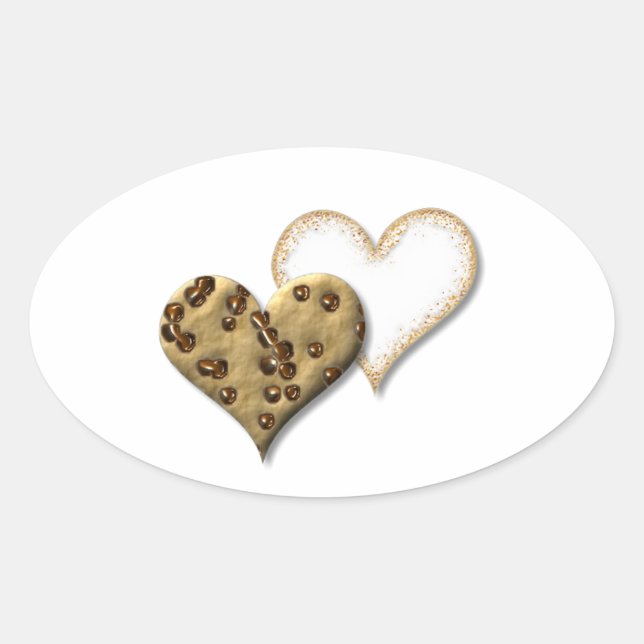 Sticker Ovale Sweet Cookie Love (Devant)