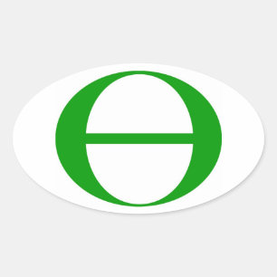 Sticker Ovale Symbole écologique