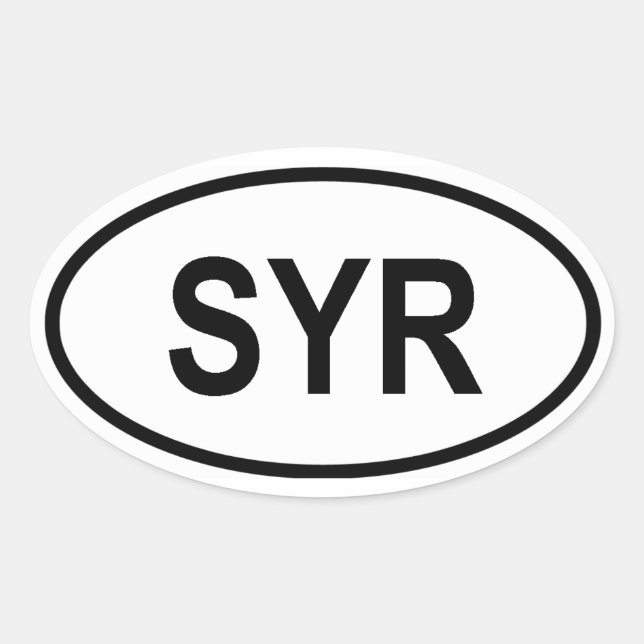 Sticker Ovale Syrie "SYR" (Devant)