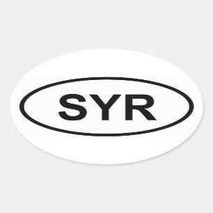 Sticker Ovale Syrie "SYR"